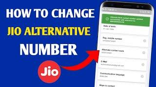 How to Change Jio Alternate Number