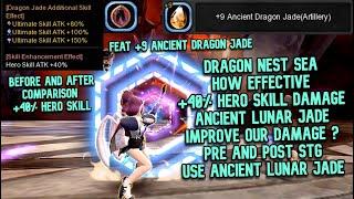 How Effective +40% Hero Skill Damage From Ancient Lunar Jade ? Pre & Post Use Ancient Lunar Jade
