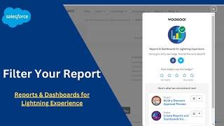 Reports & Dashboards for Lightning Experience | Filter Your Report | Trailhead/Salesforce