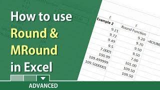 Excel - Round and MRound Functions in Excel by Chris Menard