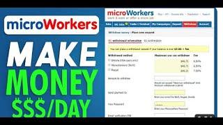 How to Make Money ONLINE with Microworkers Review - Simple Tasks Tutorial