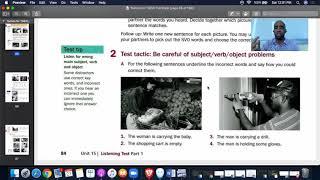 TOEIC | Part 1 | Photographs | Listening for Subjects, Verbs & Objects