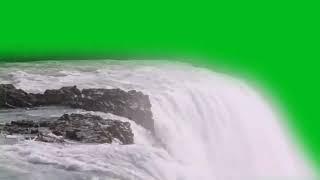 Green screen waterfall VFX/ waterfall green screen video effects/ waterfall video/ no copyright