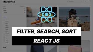 React JS filter, search and sort items using react-router v6