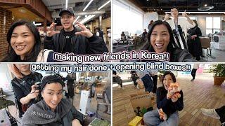 MAKING NEW FRIENDS IN KOREA!! Getting My Hair Done & Blind Boxes!!