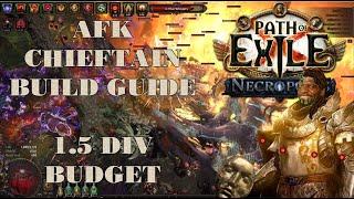 [POE 3.24] 0 Button AFK build is back! 1.5 Div budget viable! Wrist friendly boomer Chieftain build