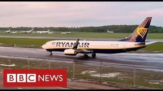 Outrage as Ryanair plane “hijacked” by Belarus to arrest dissident journalist - BBC News