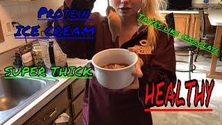 HEALTHY Chocolate Ice Cream| 3 Simple Ingrediants| High Protein