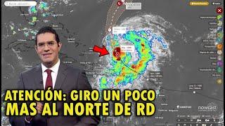 ATENCIÓN ACTUALIZACIÓN DE LA TRAYECTORIA DEL HURACÁN ERNESTO; GIRO UN POCO MÁS AL NORTE DE RD!!!