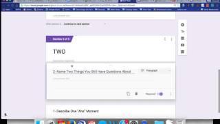 Adding Sections and Titles in Google Forms