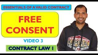 Free Consent | Section 13 to 22 | Essentials of Valid Contract | The Indian Contract Act, 1872