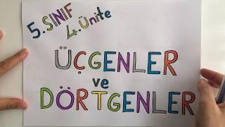 5 Matematik / ÜÇGENLER ve DÖRTGENLER #onlineders #onlineegitim