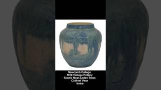 Newcomb College 1919 Vintage Pottery Scenic Moss Laden Trees Cabinet Vase Irvine #youtubeshorts