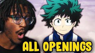 I REACTED TO MY HERO ACADEMIA ALL OPENINGS 1-12! | SHOULD WE WATCH!? |
