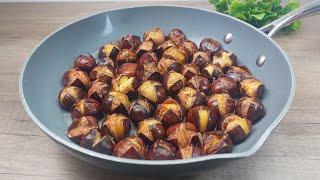 ¡Nueva forma de comer Las castañas! poca gente conoce este truco para cocinar castañas/sin horno