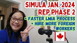 MABILIS NA LMIA PROCESS/TO HIRE MORE FOREIGN WORKERS /REP PHASE 2 FROM JAN.2024 #canada #canadajobs
