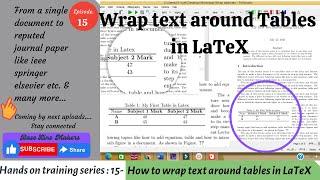 How to wrap text around tables in LaTeX. || Easy & Simple way ||