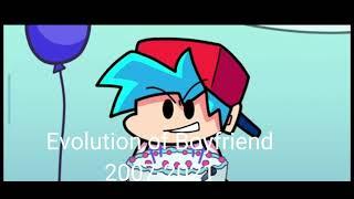 Evolution of Boyfriend 2007-2021 Old Cartoon VS New Cartoon Gametunes Friday Night Funkin Mod