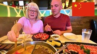 My mom's first time trying CHINESE HOT POT (wow!) 