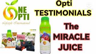 One Opti The Miracle Juice TESTIMONIALS