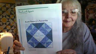 block Thurday..... Aunt Nancy's Favorite ...find the pattern as Patchworksquare.com I made a change!