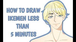 How to Draw An Ikemen Simply and More Easier