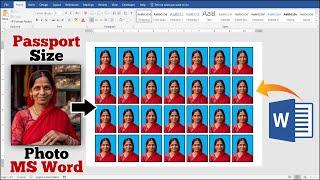 Passport Size Photo in MS Word || Printable Passport Size Photo in MS Word Hindi Tutorial