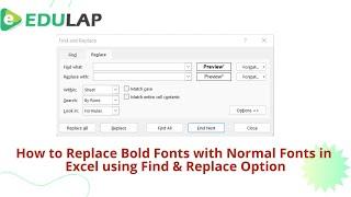 How to Replace Bold Fonts to Normal Fonts Using Find & Replace in Excel