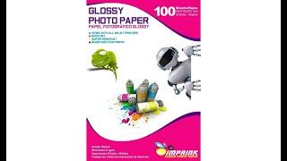 Papel Fotografico Glossy Brillante A4/CARTA De 180gr/100 Hojas