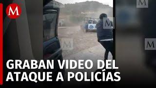 Difunden VIDEO de ataque donde murieron dos policías de Jerécuaro, Guanajuato