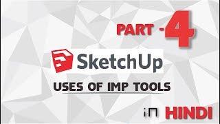 Sketchup 2018 tutorial for beginers Part 4 IN HINDI / Make Simple house in Sketchup