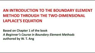 An introduction to the boundary element method through the two-dimensional Laplace's equation