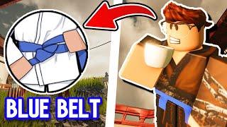 I got MY BLUE BELT in ROBLOX KARATE!