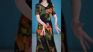 Mã DP296 - Váy Voan Cao Cấp - Thời Trang Trung Niên DORI