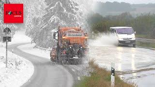 Verkehrschaos, Wintereinbruch: Schwere Unwetter legen Teile Süddeutschlands lahm