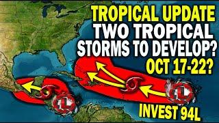 Tropical Update, Two Tropical Storms to Develop Oct 17-22 MDR Atlantic & Western Caribbean?