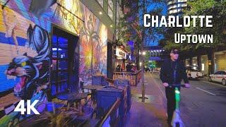 Uptown Charlotte Ambience | 4K Walking Tour