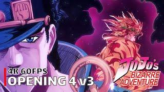 JoJo's Bizarre Adventure - Opening 4 v3 [4K 60FPS | Creditless | CC]