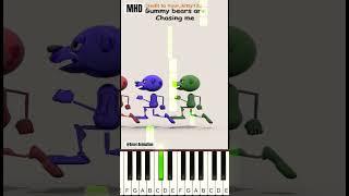 ABCDEFG Gummy bear chasing me!! @emotanimation - Piano Tutorial