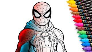 Spider-Man PS4 Coloring Pages | Marvel Spiderman Vs PS5 Coloring Book [NCS]