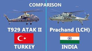Comparison of Turkish built T929 ATAK II & Indian LCH Prachand Helicopter
