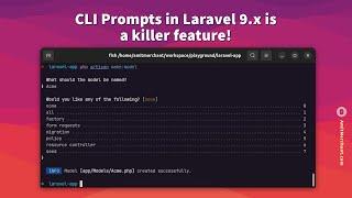 CLI Prompts in Laravel 9.x is a killer feature!