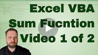 Excel VBA Sum Function as a Macro Set Up