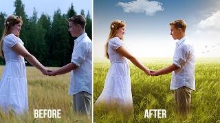 Couple Wedding Photos Editing in Photoshop | Change Background | Edit Outdoor Photography