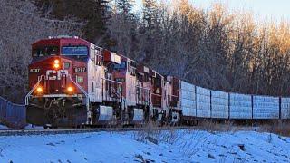 4 engines! CP Mix freight train Eastbound near Sunalta on the Laggan subdivision.