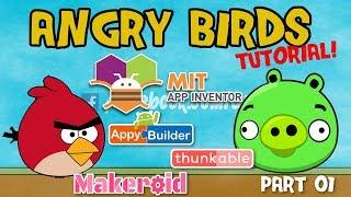 App Inventor 2 Angry Birds  game app tutorial part 01 | azaotl