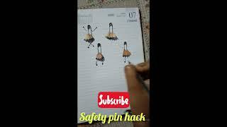 safety pin drawing dance hack video|#tiktokviral #trendingshorts #viralreels #shortvideo