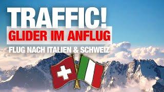 Glider kreuzt meinen Anflug | UL Flug nach Italien & Schweiz