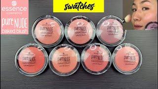 essence Pure Nude Baked Blushes // SWATCHES & REVIEW