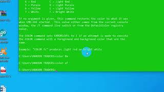 How to change command prompt text color
